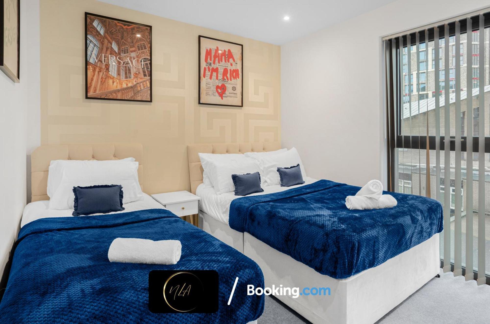 City Centre Apartment With Free Parking, 2 Bathrooms, Netflix And Wifi - Suitable For Contractors And Families - By Noor Luxury Accommodations Birmingham Bagian luar foto