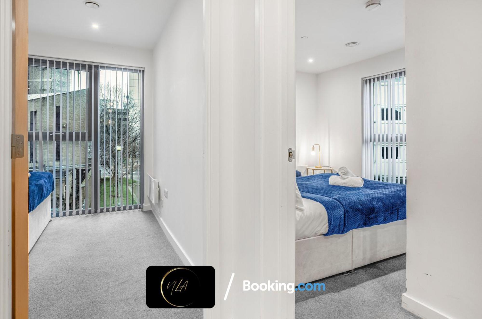 City Centre Apartment With Free Parking, 2 Bathrooms, Netflix And Wifi - Suitable For Contractors And Families - By Noor Luxury Accommodations Birmingham Bagian luar foto